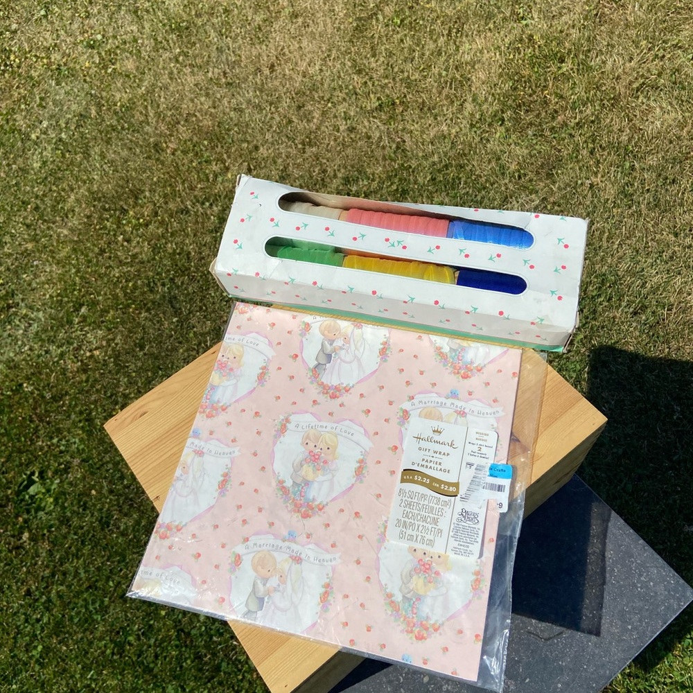 ✨3 for $20✨Vintage Hallmark Precious Moments Wrapping Paper and Ribbon